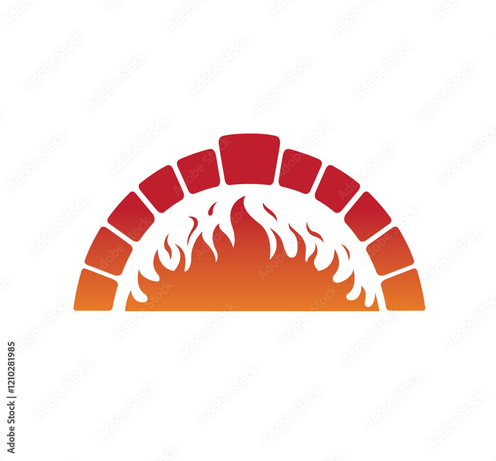 Traditonal Oven Logo Creative Firewood Traditional Cooking Oven Vector Symbol Icon Design Illustration