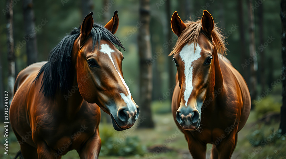 Fototapeta premium horse in the woods