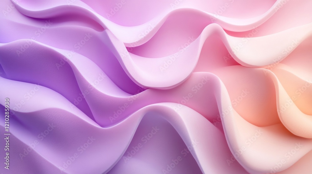 Obraz premium Pastel Cream Waves Abstract Background Texture