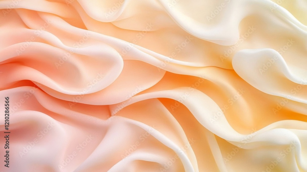 Abstract Pastel Texture Background with Soft Waves and Cream Color Gradient