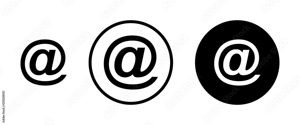 At icons set in black filled and stroke line style At icons set in black filled and stroke line style