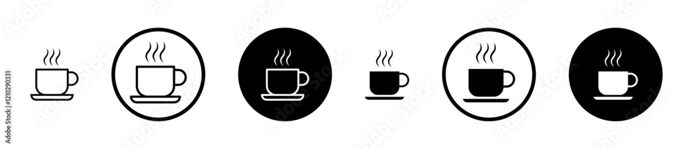 Coffee icons vector pack in black and blue colors Coffee icons vector pack in black and blue colors