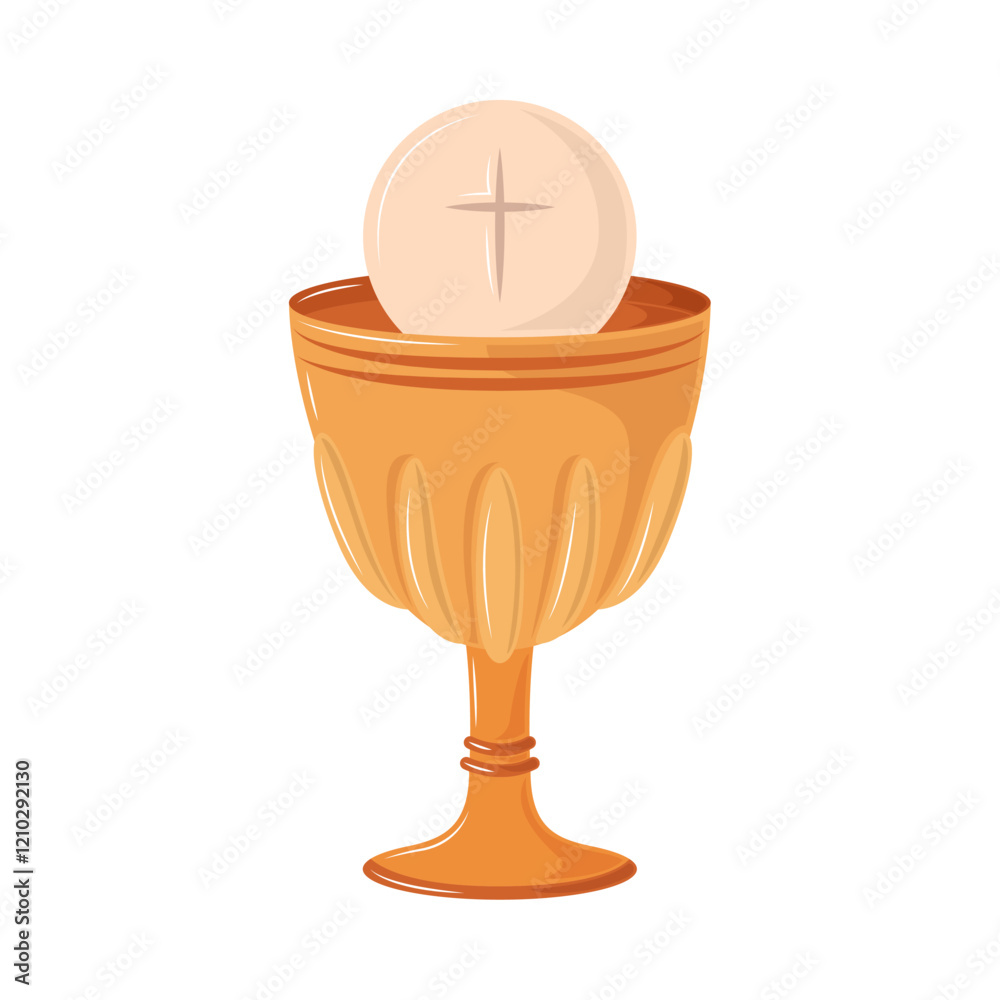 first communion chalice and host