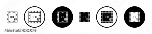 Game board icons set in black filled and stroke line style