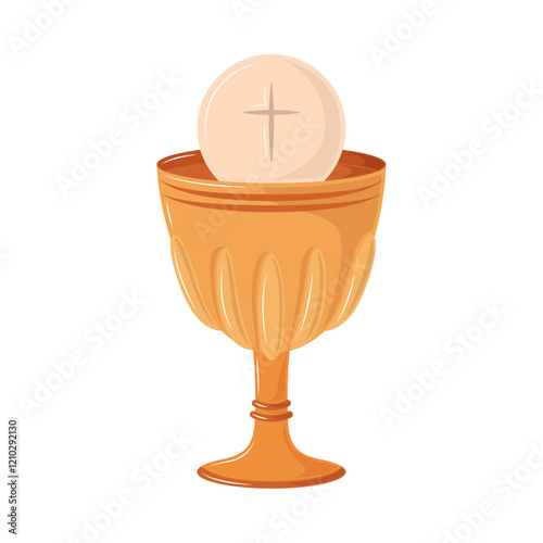 first communion chalice and host
