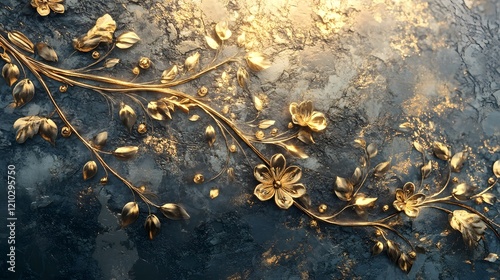 Sparkling Elegant Premium Design Featuring Shimmering Gold and Silver Tones Refined Textures and Vibrant Ornamental Aesthetics