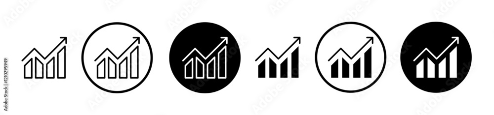 Stats icons set in black filled and stroke line style Stats icons set in black filled and stroke line style