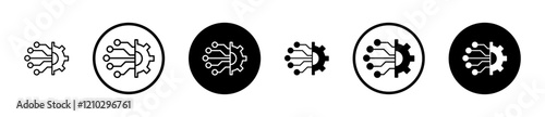 Transform icons set in black filled and stroke line style