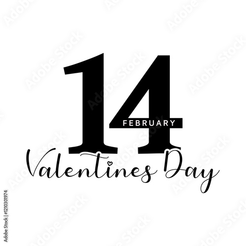 14 february happy valentine day design vector.
