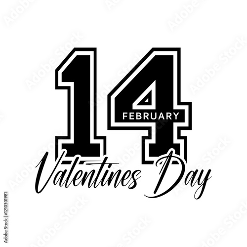14 february happy valentine day design vector.