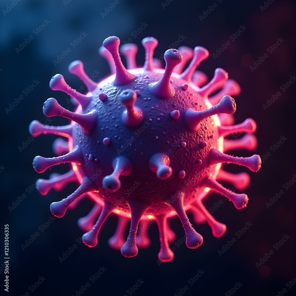 Fototapeta premium 3d virus gradient theme cinematic HD
