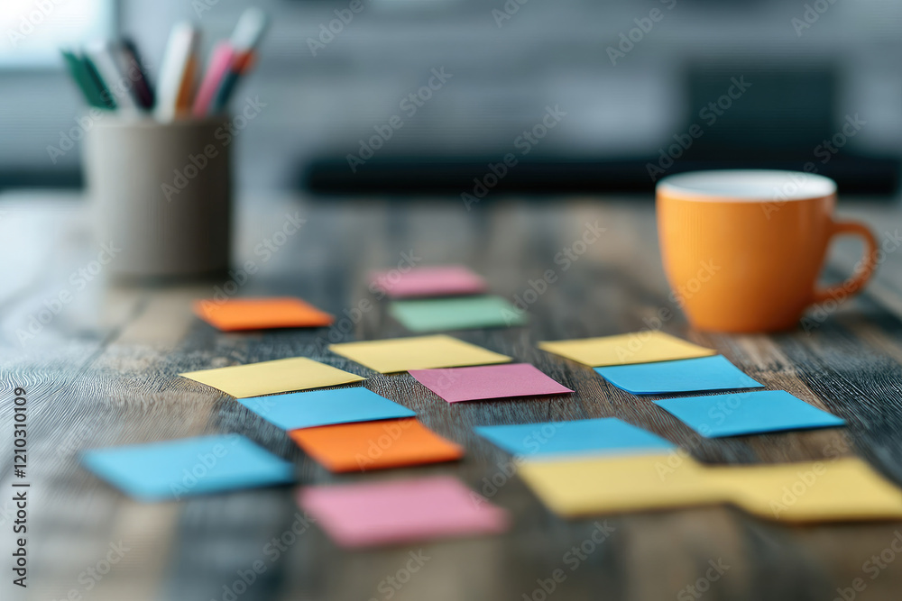 Brainstorming creative ideas for startup success innovative session with sticky notes in a modern office environment Brainstorming creative ideas for startup success innovative session with sticky notes in a modern office environment
