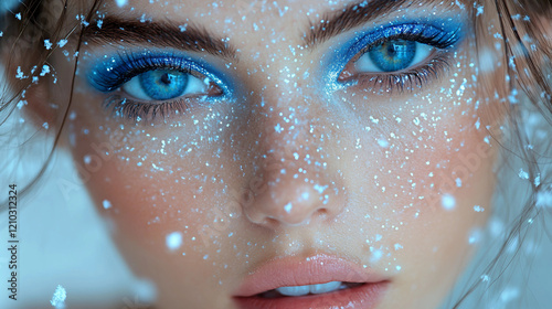 close up portrait of woman with eyes, close up portrait of a woman