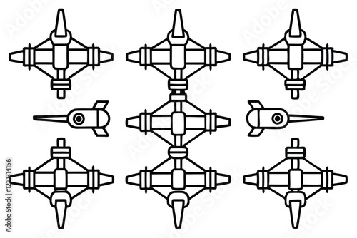 glacier line art 