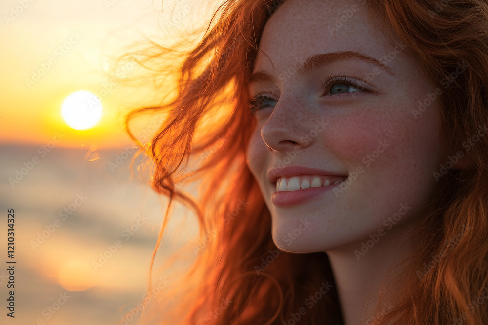 Generative AI Portrait of Person Traveler Enjoying Sunset on Beach during Summer Vacation Generative AI Portrait of Person Traveler Enjoying Sunset on Beach during Summer Vacation