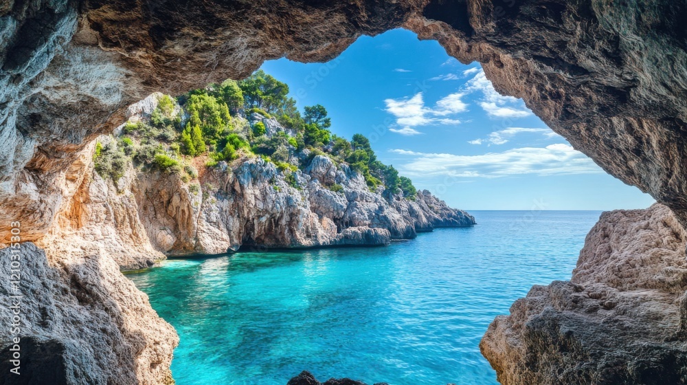 a cave with a view of the ocean a cave with a view of the ocean