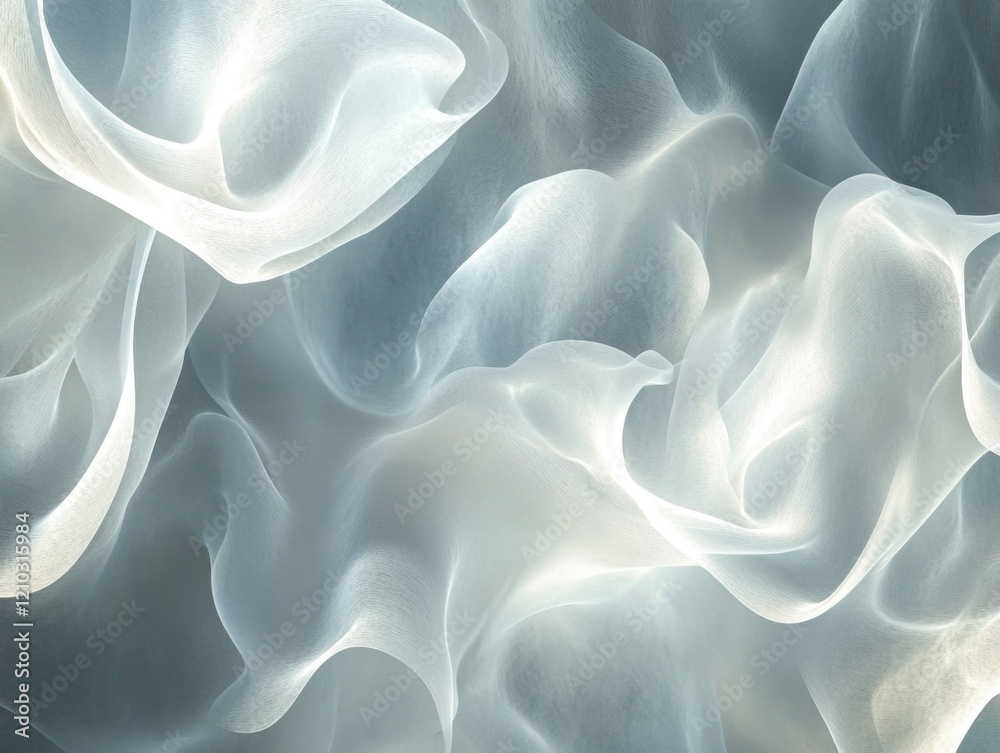 Fototapeta premium Abstract Art Print - White Bubbles on Blue Background