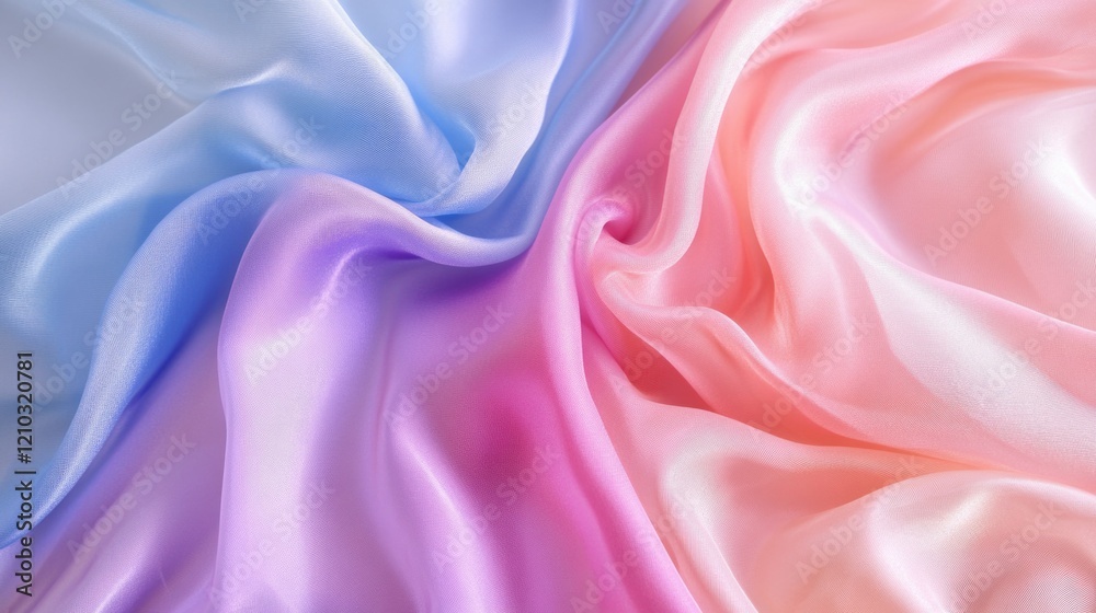 Fototapeta premium Vivid Silk Fabric Abstract Background