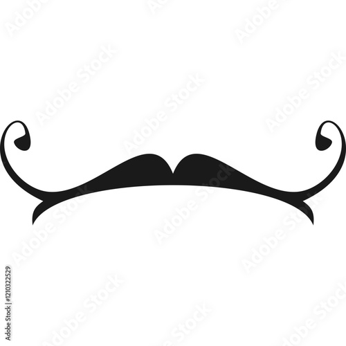 Flat Moustache Icon