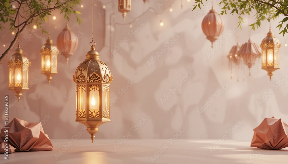 Enchanting Autumn Hues with Illuminated Lanterns Enchanting Autumn Hues with Illuminated Lanterns
