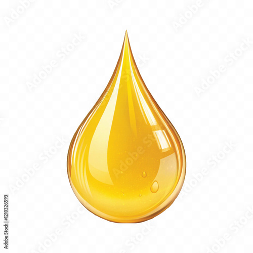 realistic 3d fresh Oil drop Isolated on white background