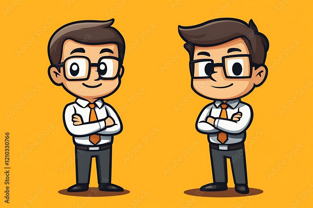 Chibi Businessman Illustration Confident and Stylish Chibi Businessman Illustration Confident and Stylish