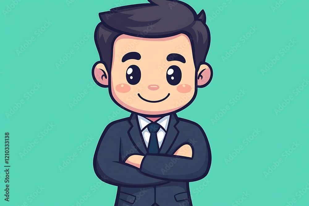 Confident Businessman Cartoon Character Animation Confident Businessman Cartoon Character Animation