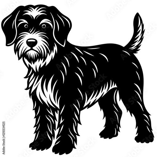 black and white dog