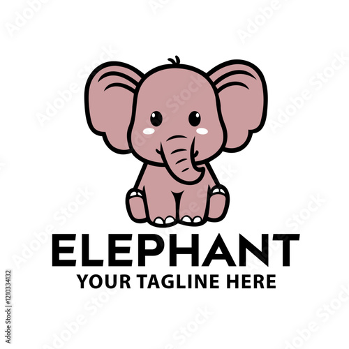 Cute Cartoon Elephant Mascot Logo for Business and Entertainment