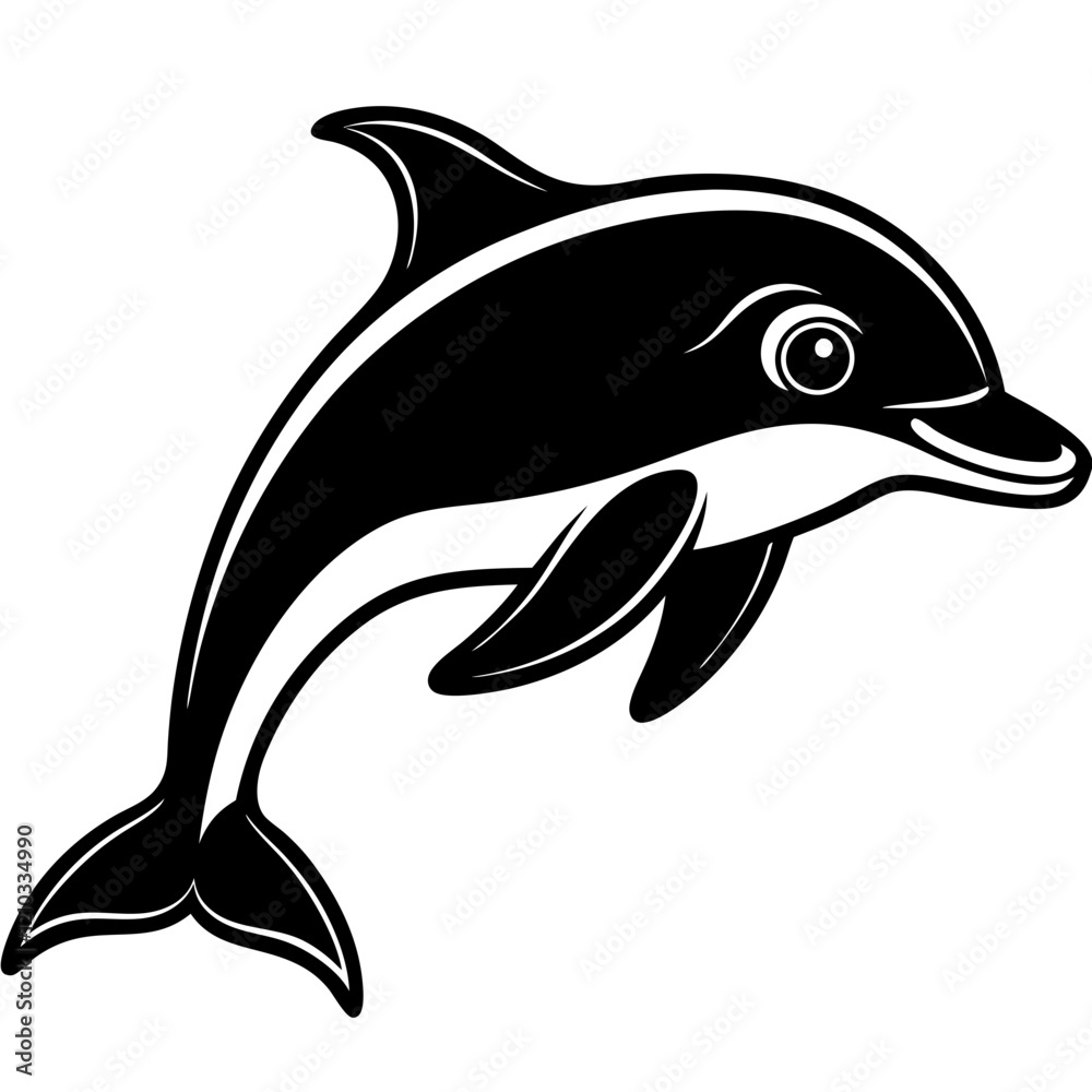 dolphin isolated on white background