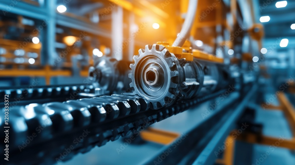 Close-up of roller conveyor belts in a well-lit industrial facility, symbolizing advanced manufacturing processes. Close-up of roller conveyor belts in a well-lit industrial facility, symbolizing advanced manufacturing processes.