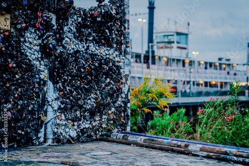 locks by the paddleboat photo