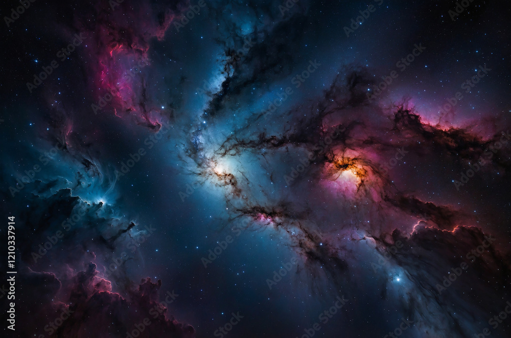Obraz premium background with space and stars
