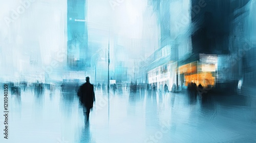 Wallpaper Mural imagine a blury image of a modern building in a big city Torontodigital.ca