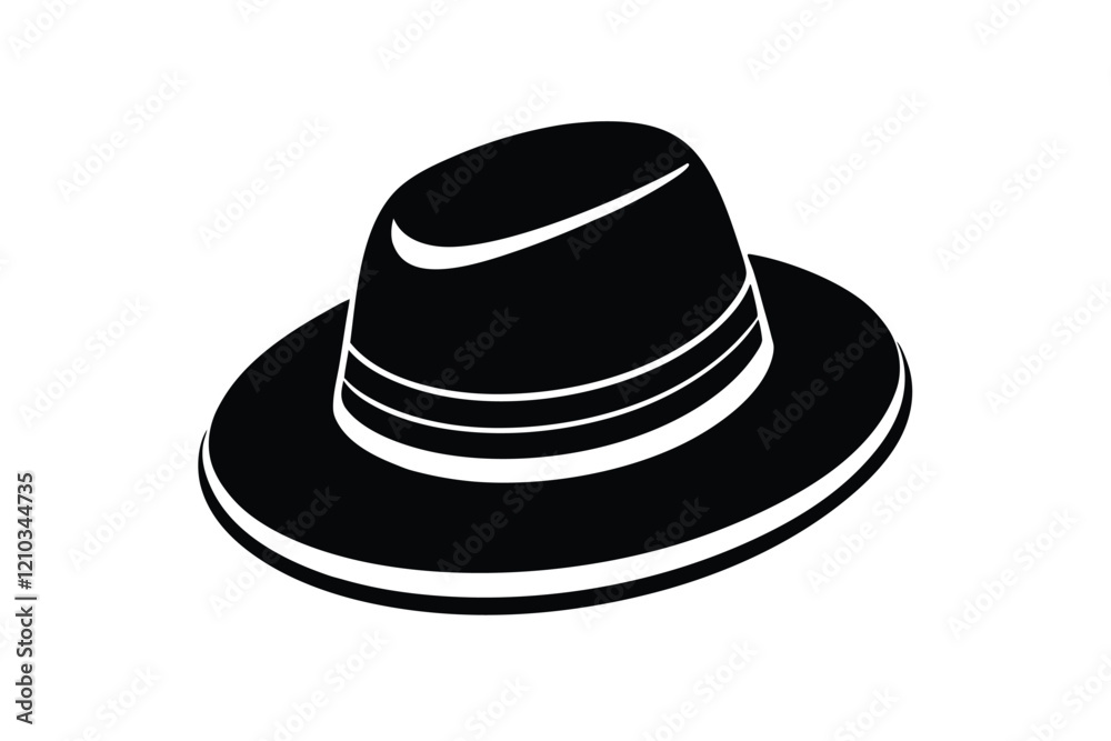 retro hat for Gentleman style as Mister Vector illustration retro hat for Gentleman style as Mister Vector illustration