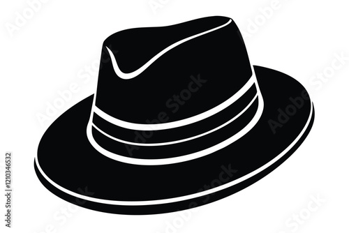  retro hat for Gentleman style as Mister Vector illustration