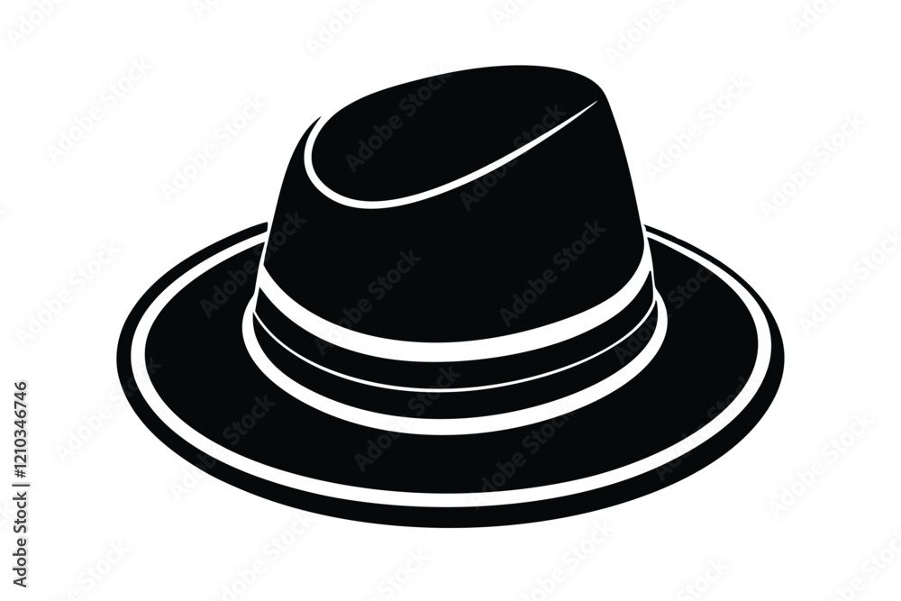 retro hat for Gentleman style as Mister Vector illustration retro hat for Gentleman style as Mister Vector illustration
