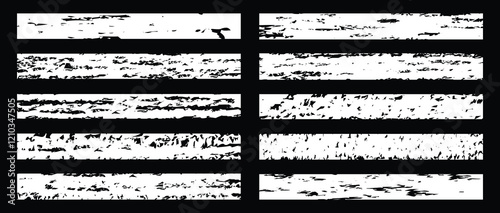 Set of hand painted bold chalk brushes. Hand drawn grunge lines on chalkboard background can be used as art brushes.	