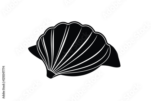 shell  vector art illustration on white background