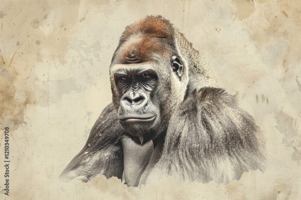 Fototapeta premium Gorilla ape wildlife animal