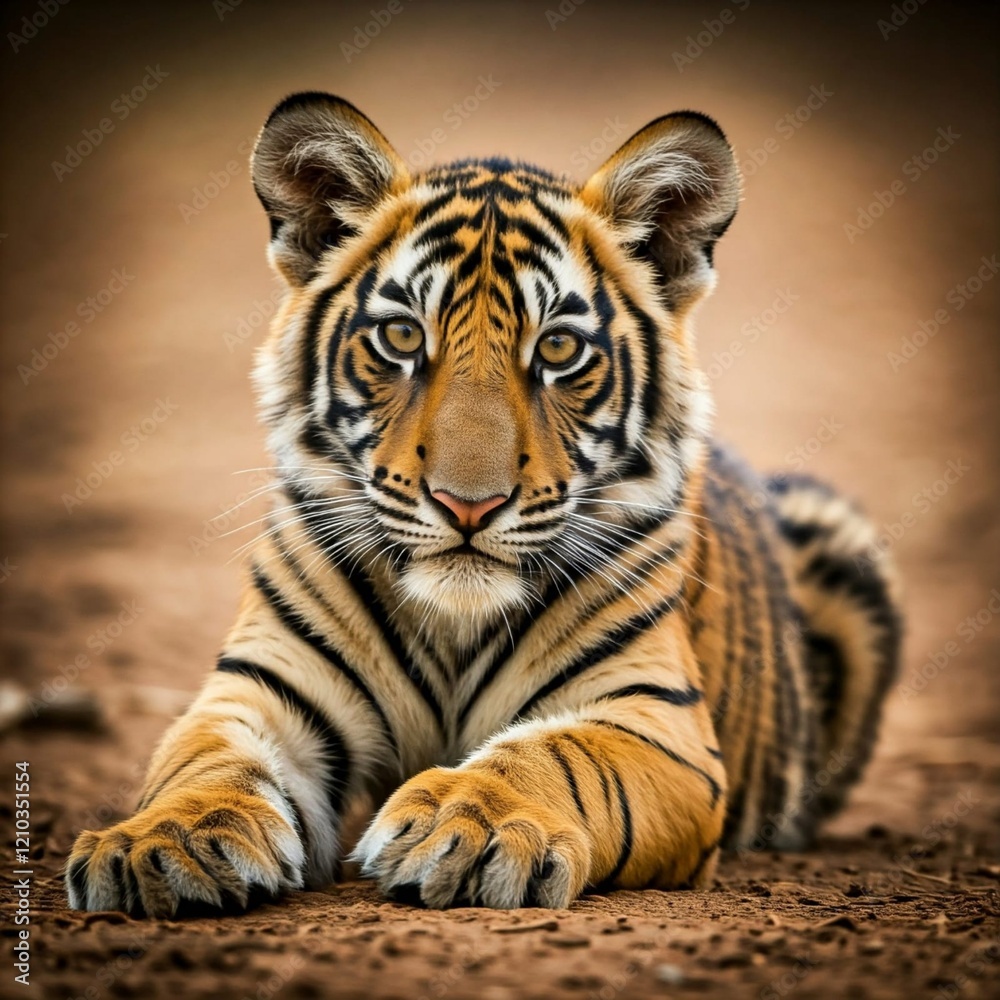 Obraz premium tiger on the rock