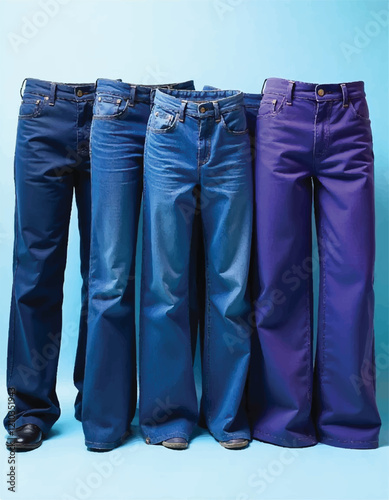 blue jeans isolated on white