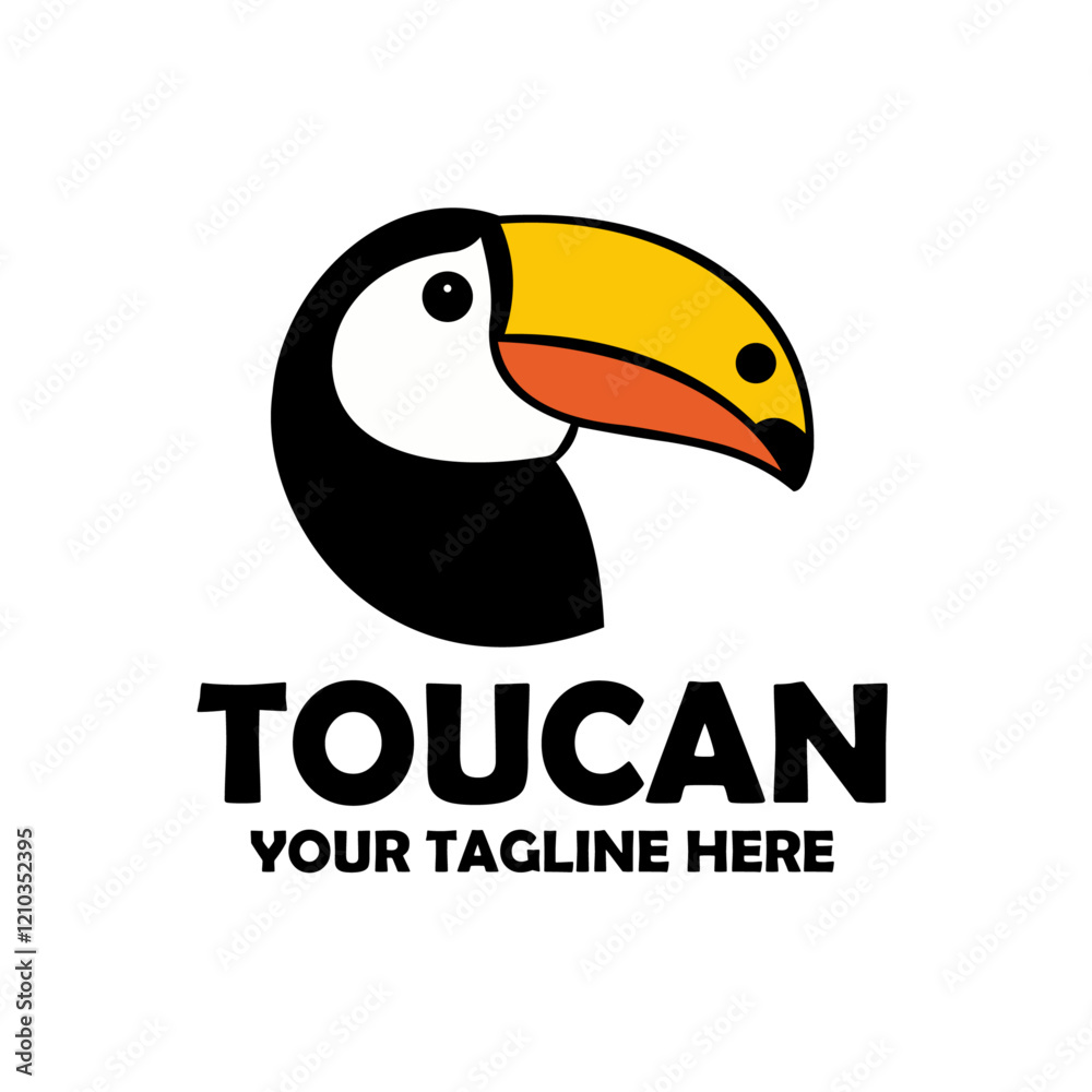 Naklejka premium Fun Toucan Logo