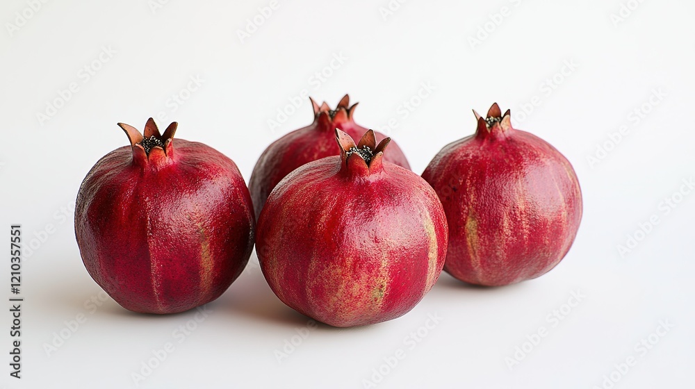 pomegranates on a white background pomegranates on a white background