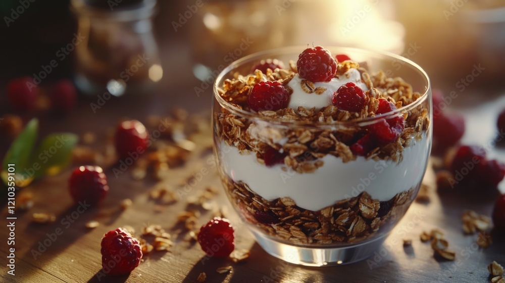 Breakfast Bowl of Cereal, Yogurt and Berries Breakfast Bowl of Cereal, Yogurt and Berries