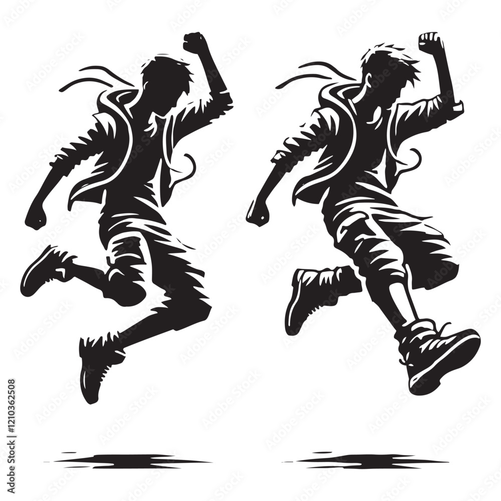 Modern set of jumping man silhouette digital art crafted for professional use and design inspiration - man jumping vector set - man jumping illustrations set
Modern set of jumping man silhouette digital art crafted for professional use and design inspiration - man jumping vector set - man jumping illustrations set
