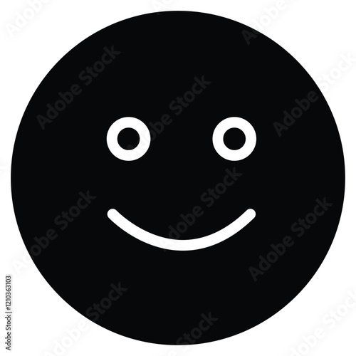 Minimalist Happy Face Icon – Suitable for Feedback Forms, Positive Emotions, and Customer Satisfaction Themes