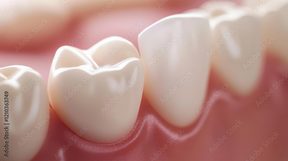 Dental Row 3D Teeth Close-Up Dental Row 3D Teeth Close-Up