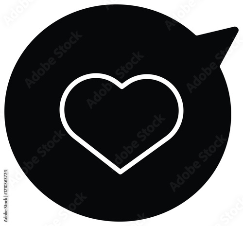Emotional messages or love-based communication symbol, with transparent background.
