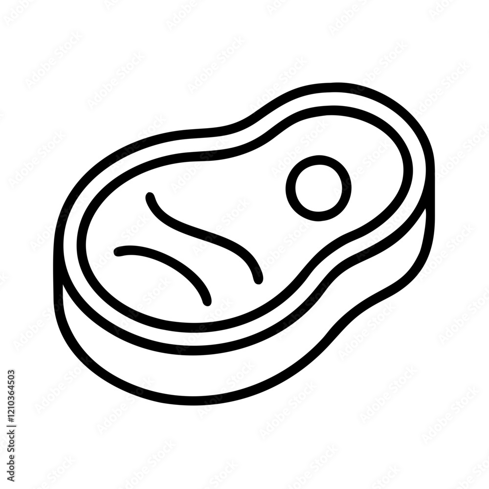 meat steak icon, meat steak line art - simple line art of meat steak, perfect for meat steak logos and icons meat steak icon, meat steak line art - simple line art of meat steak, perfect for meat steak logos and icons